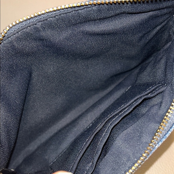 Coach NWT Light Indigo Denim Corner Zip Wristlet - Picture 7 of 10